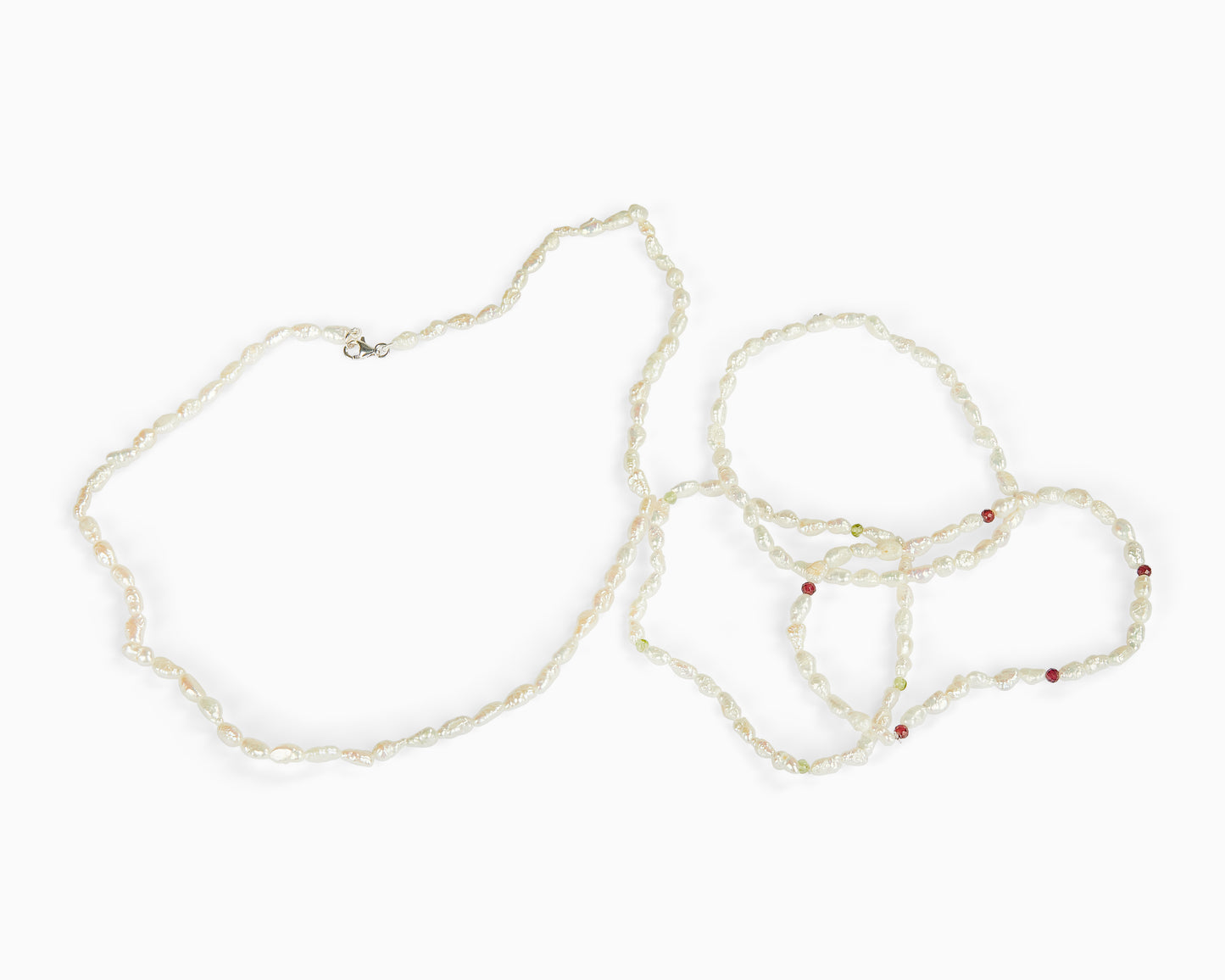 Bracciale Perle di Fiume e Peridoto