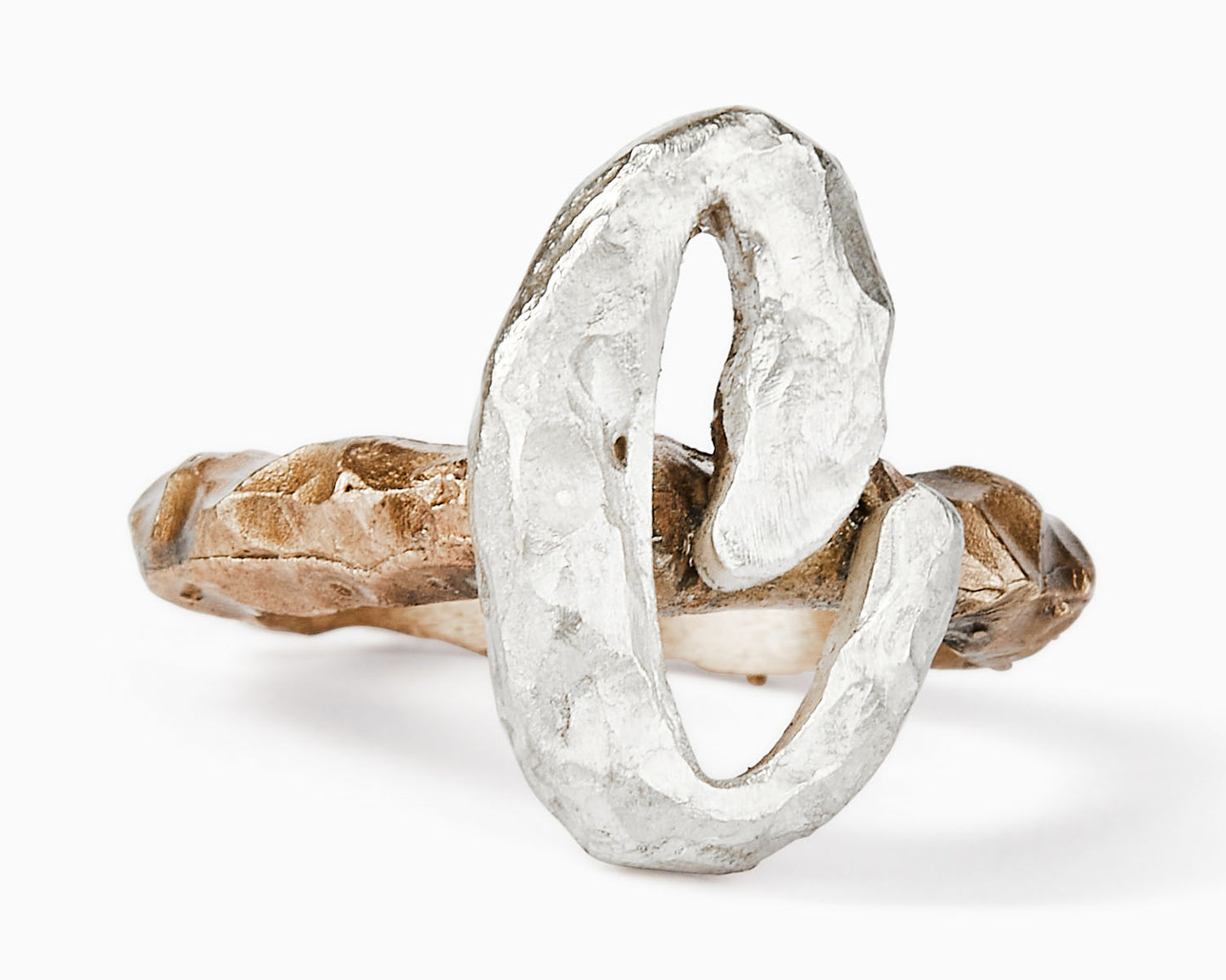 Anello in Bronzo Con Iniziali Argento 925 | ABC