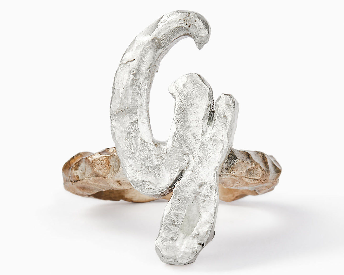 Anello in Bronzo Con Iniziali Argento 925 | ABC