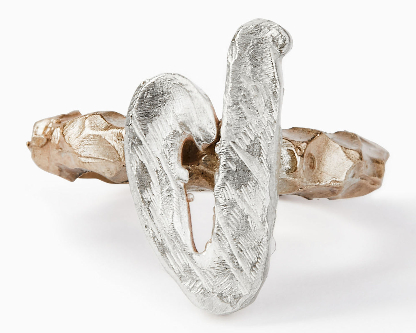 Anello in Bronzo Con Iniziali Argento 925 | ABC