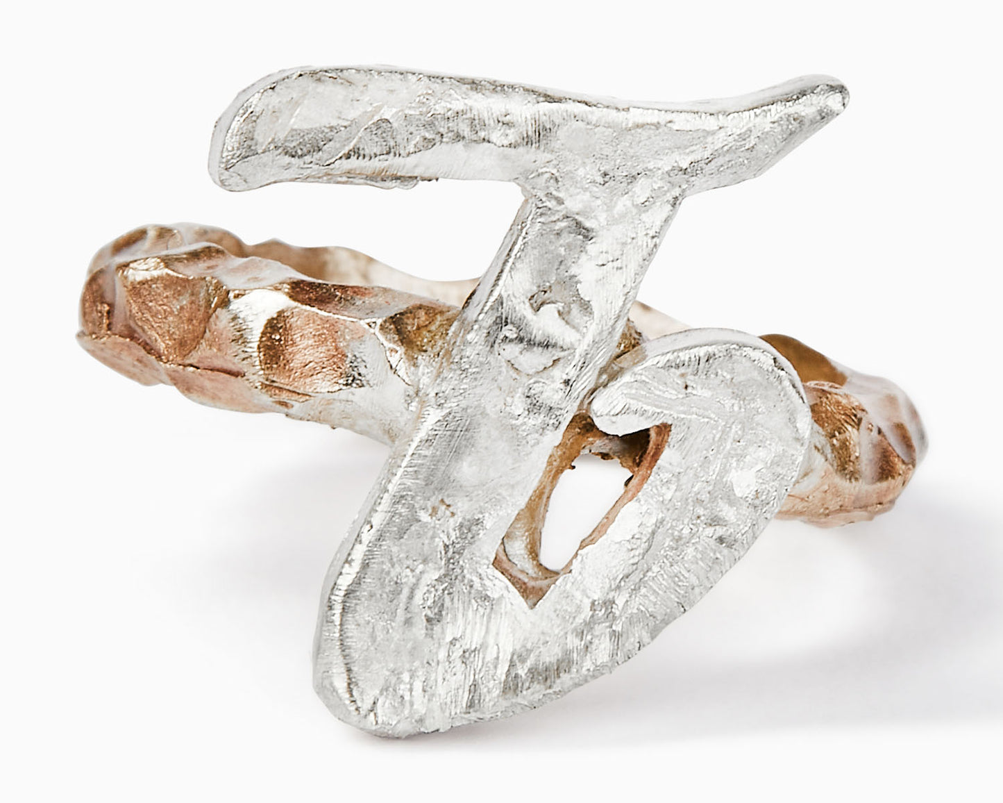 Anello in Bronzo Con Iniziali Argento 925 | ABC