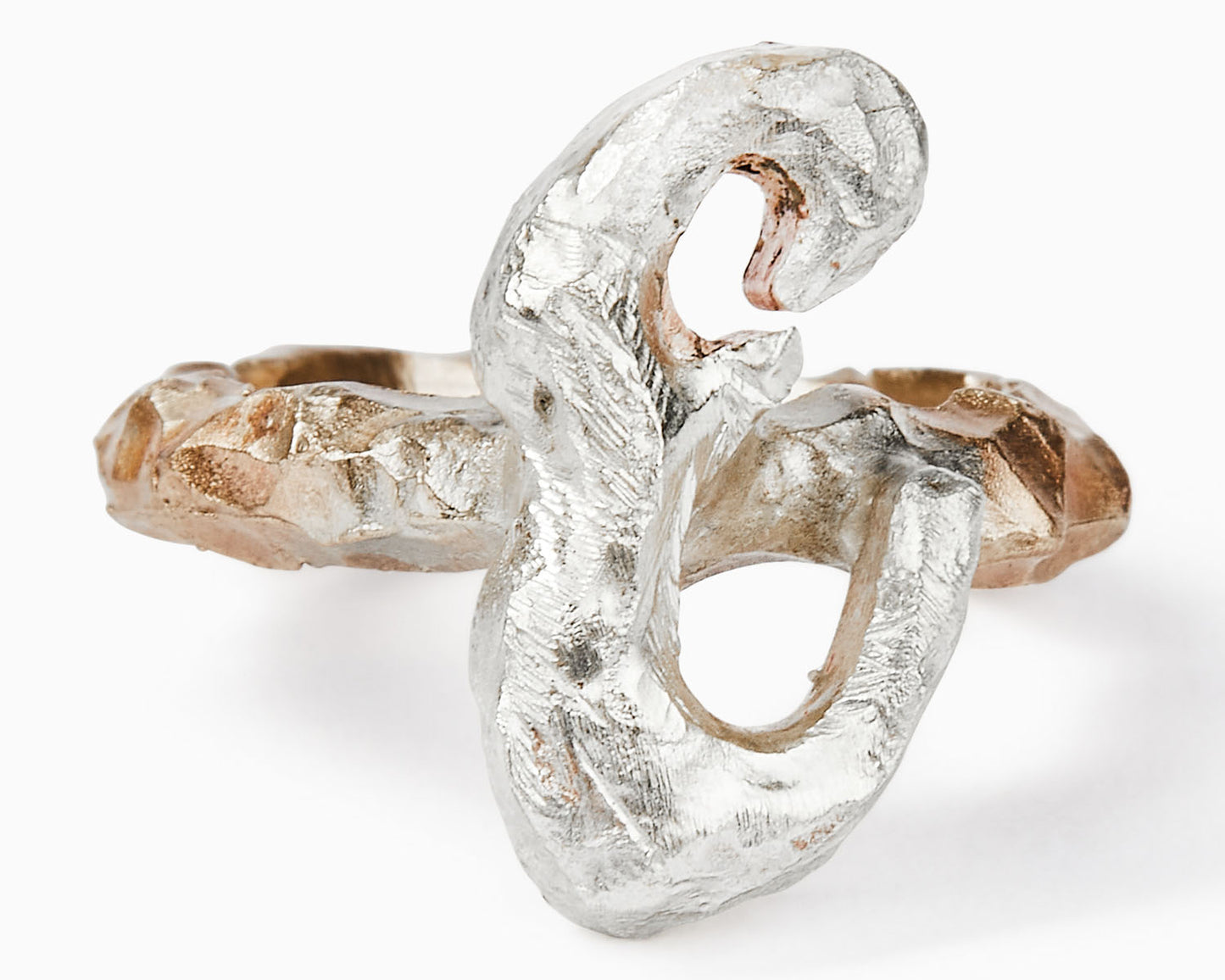Anello in Bronzo Con Iniziali Argento 925 | ABC