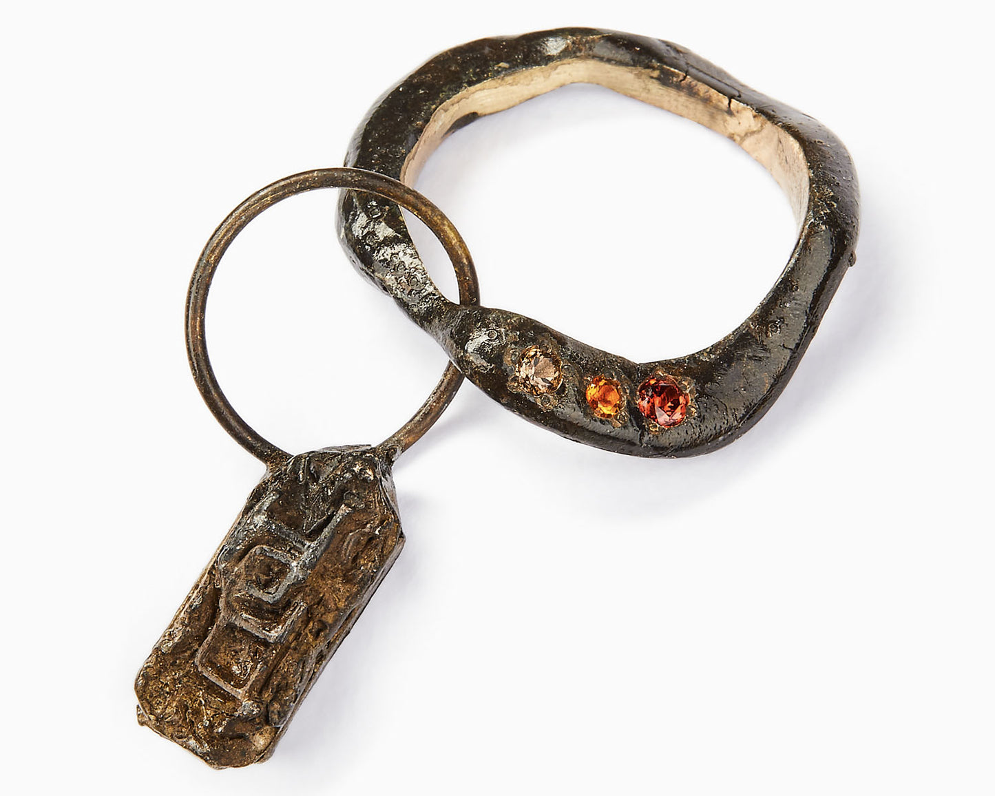 Anello Trilogy con Pietre Dure Sintetiche