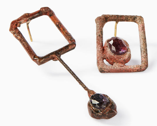 Orecchini Asimmetrici con Pietre Dure | Dieci