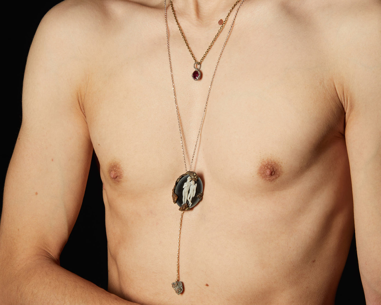 Girocollo con Ciondoli  Modello Punto Luce | Pietre Dure Sintetiche Colorate