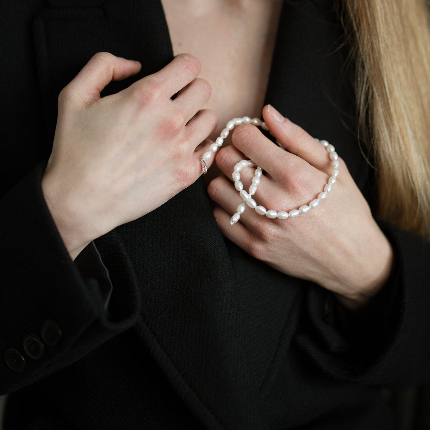 Collana Perle di Fiume Grandi