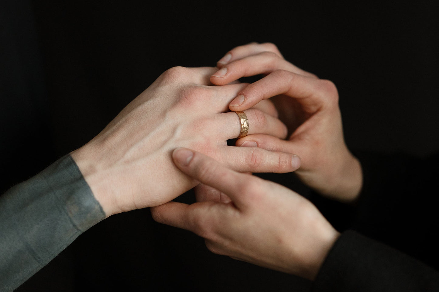 Fedi Nuziali Mantovana Martellata in Bronzo